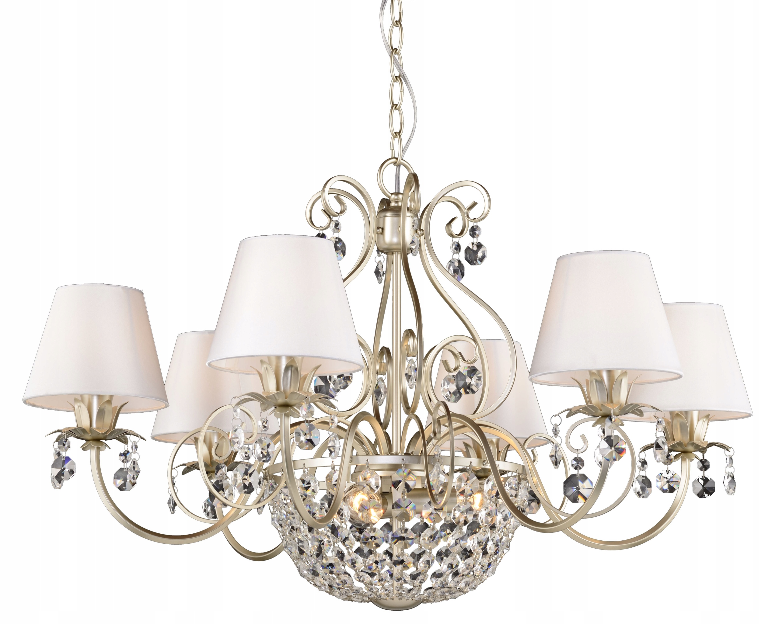 LAMPA STOLIKOWA KRYSZTAŁOWA ITALIAN GOLD BARON 2T Zasilanie sieciowe