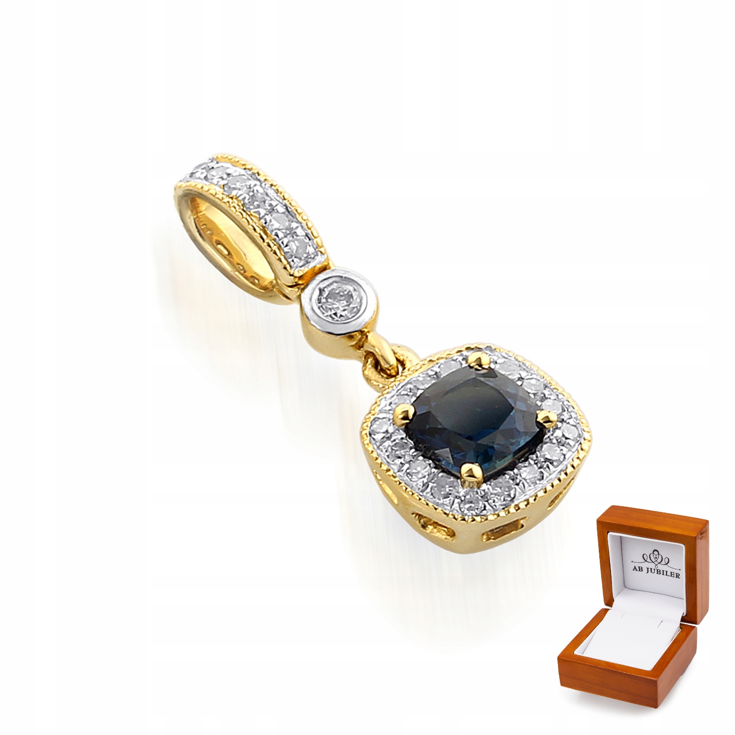 

Zawieszka Złota Szafir Diamenty Próba 585