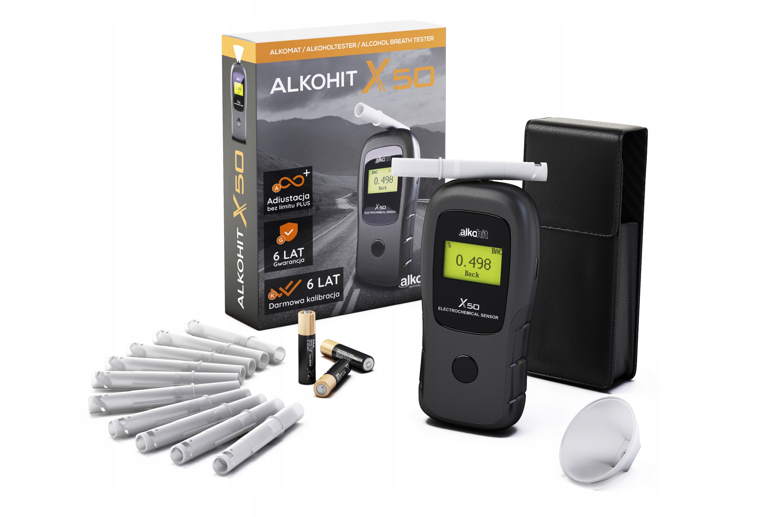 Alkomat Alkohit X50 Darmowe Kalibracje GW 3 lata Measurement error 5