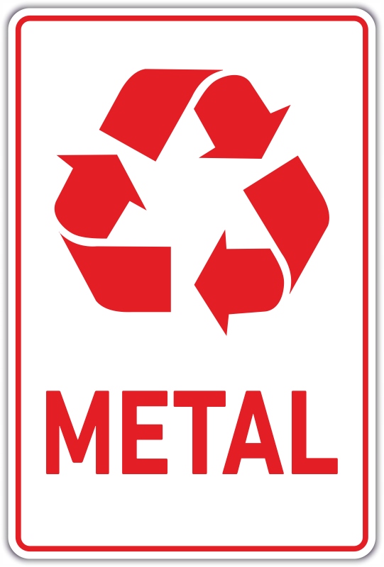 

Metal Naklejka na kosz segregacja śmieci 30x20cm