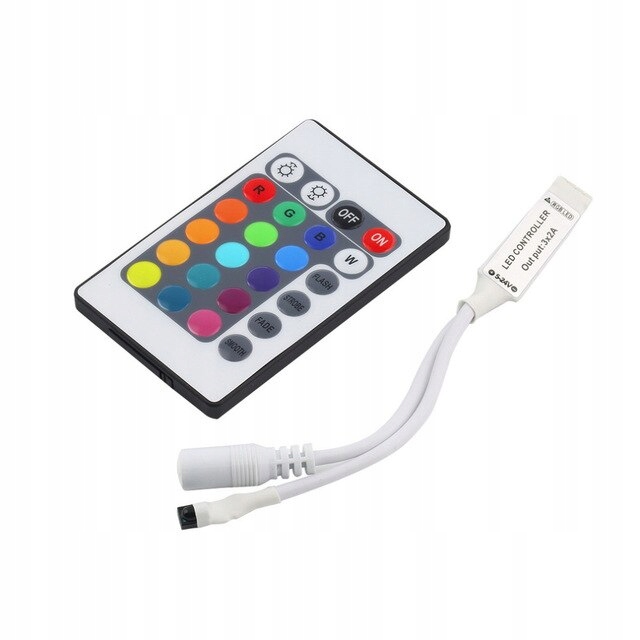 

Kontroler 24 Taśma Led Rgb Sterownik Ir Cze-wa