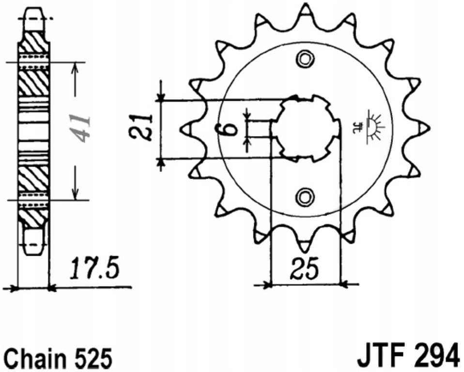 Přední ozubené kolo Jt 14 15 Honda Xbr 500 1987 Nové