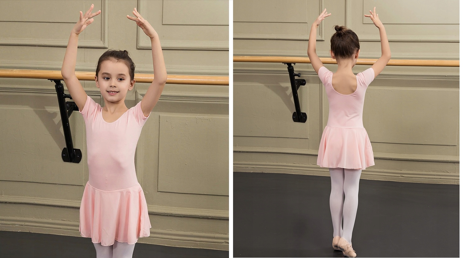 R205XL* Sukienka Body Balet Taniec Róż 104/110 Kolor różowy