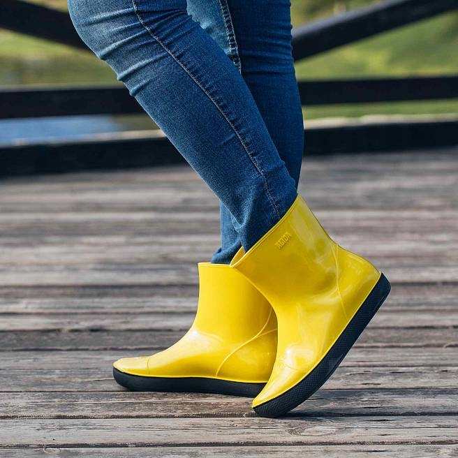 ŻÓŁTE KRÓTKIE KALOSZE DAMSKIE NORDMAN HIT r. 40 Rozmiar 40