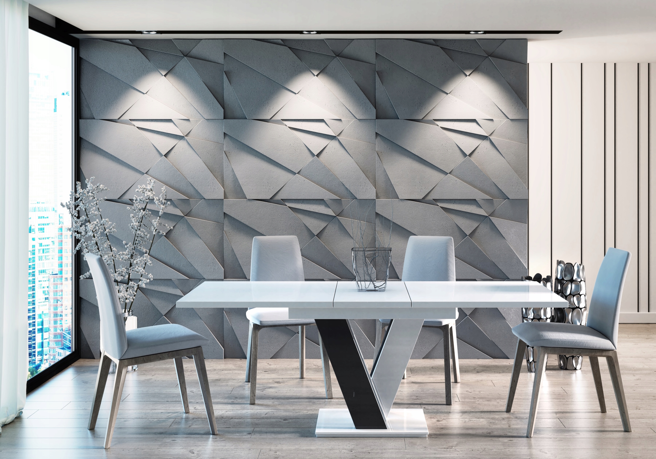 Stół ROZKŁADANY 120-160 Biało-Czarny Połysk+GRATIS Marka Meblini