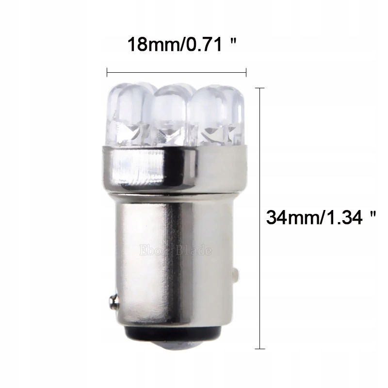 LED 9 DIP P21W R5W R10W BA15S CZERWONY 12V 24V Typ R10W / BA15s