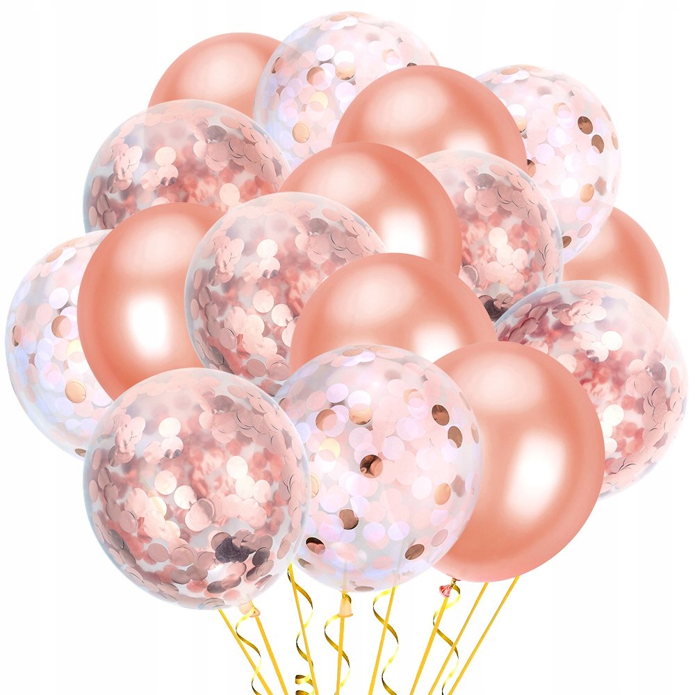 

Zestaw Balonów Bukiet Rose Gold Konfetti