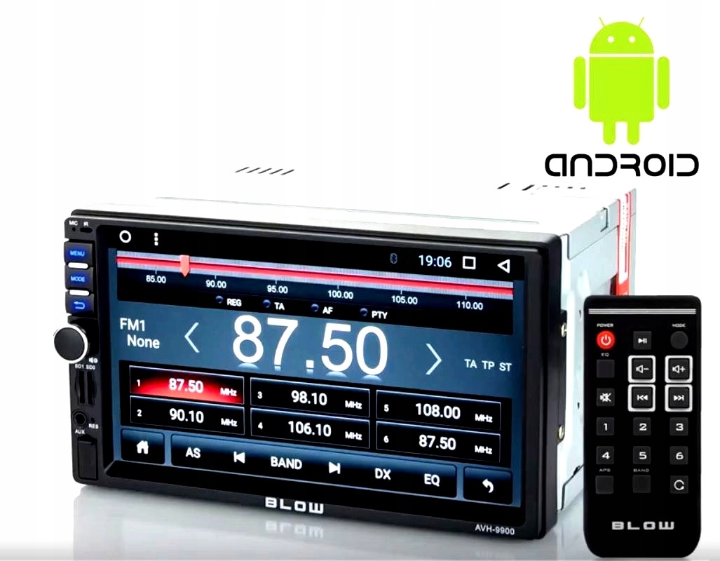 RADIO BLOW 2DIN AVH9900 GPS BT SD USB ANDROID WiFi Elementy zestawu przewód zasilający przewód wideo