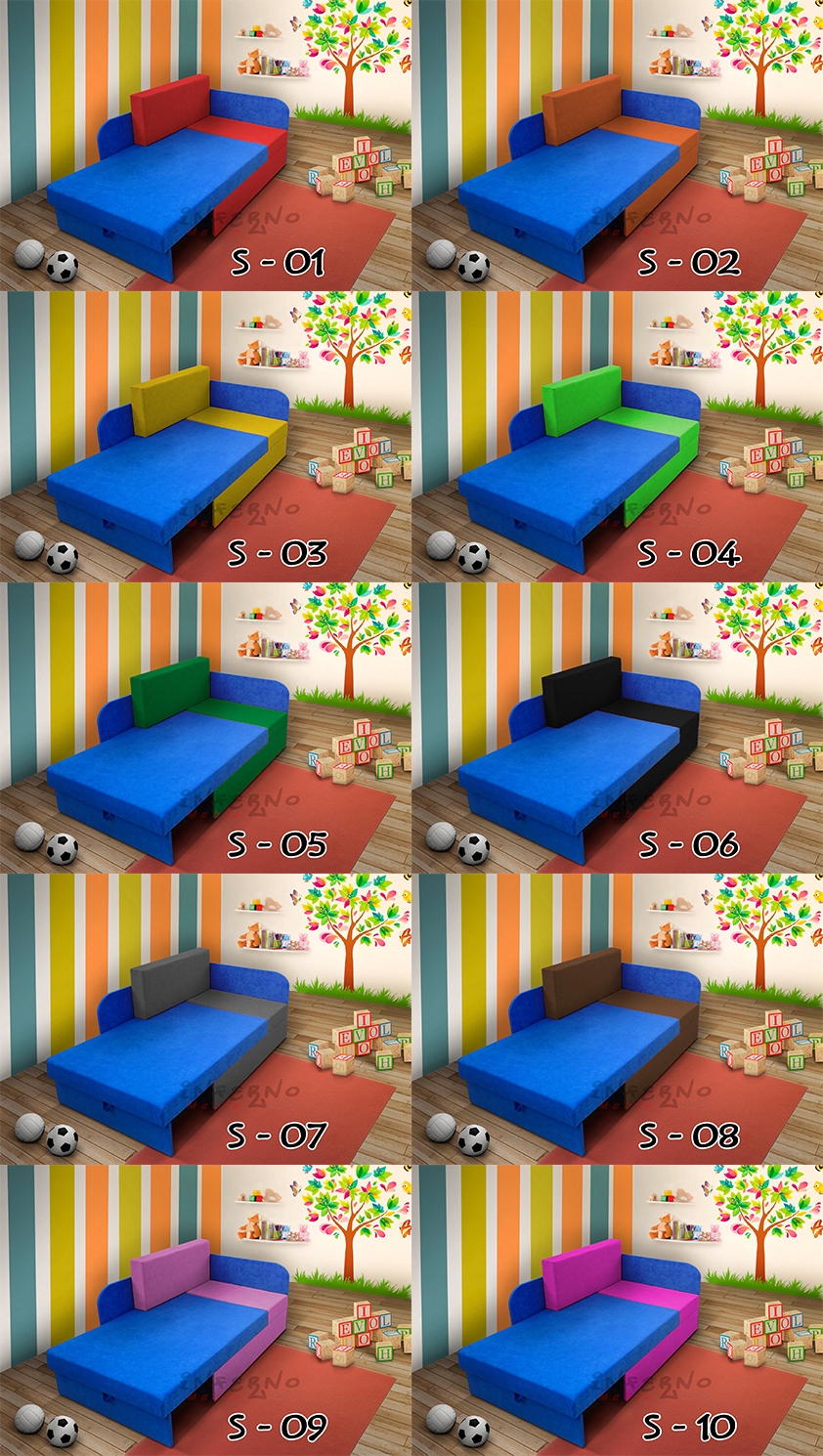 Łóżko dla dziecka, sofa narożna, wiele kolorów! Rodzaj narożnik