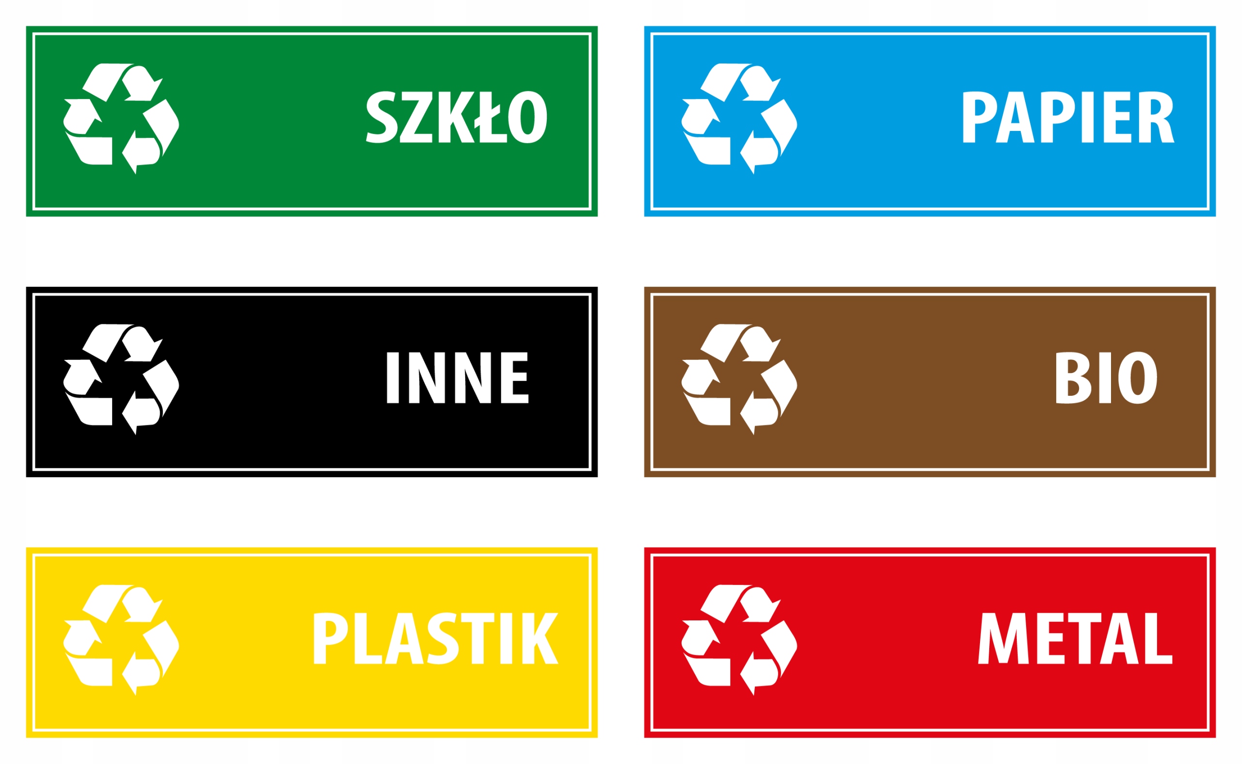 

Naklejki Na Kosze Na Śmieci Odpady Śmietnik 15x5cm