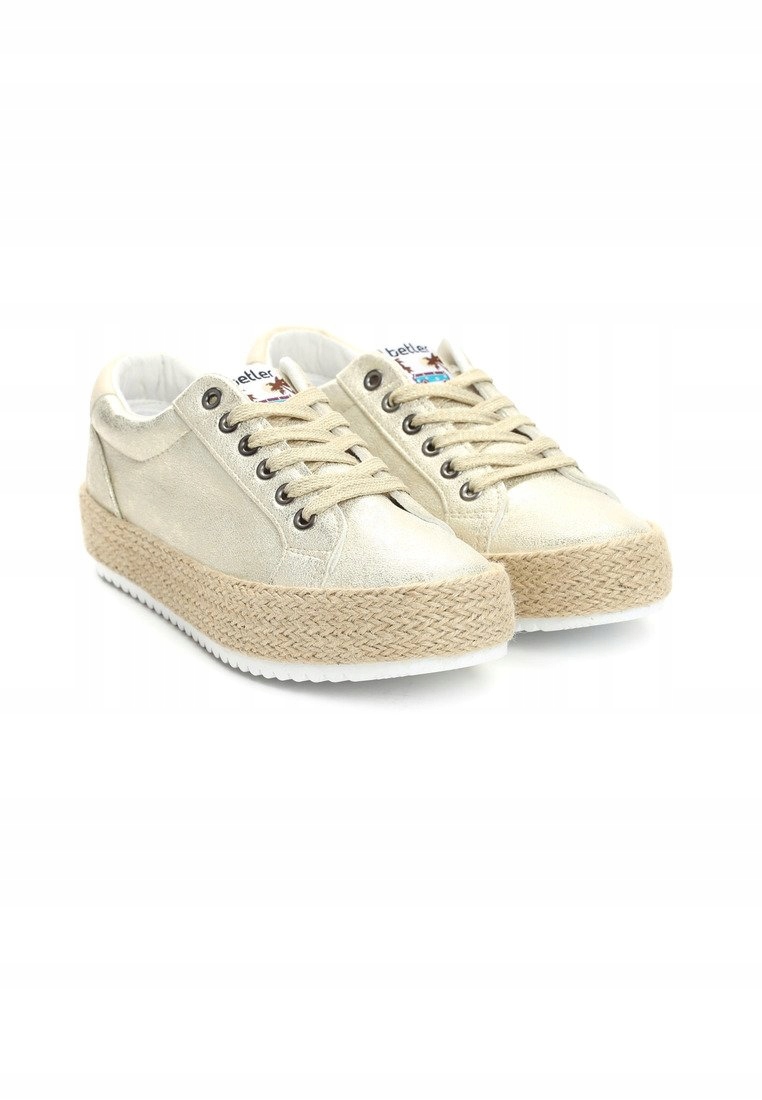 

Betler buty creepersy złote eko skóra r40