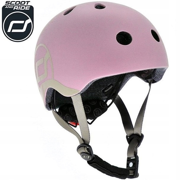 Scoot And Ride Rose ZESTAW HULAJNOGA i Jeździk 2w1 + KASK z LED XXS do S 1+ Hamulec tak