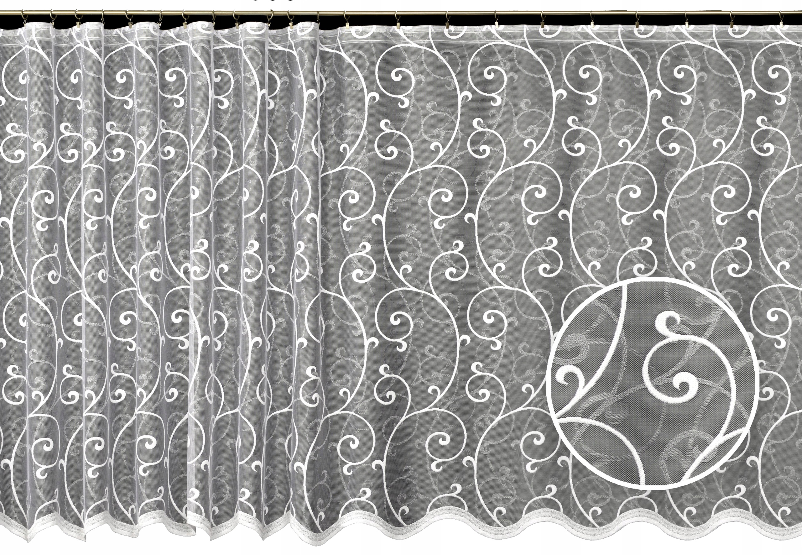 Mg Záclona 3997 Bílá 500X160 cm Hotová S Páskou M