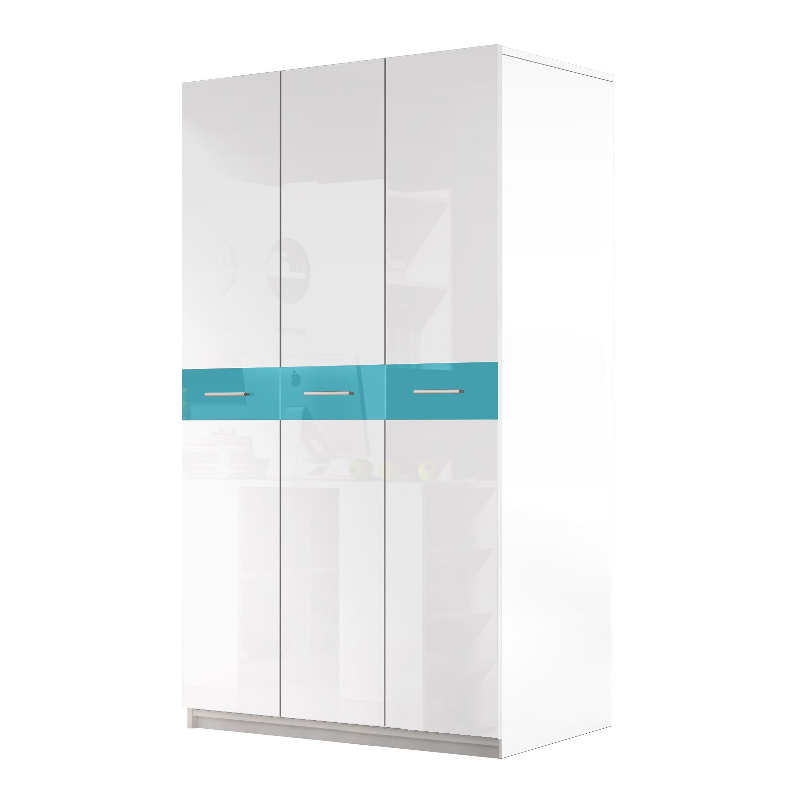 szafa RAJ 1 szerokość 120 cm - drzwi uchylne - biało fioletowy połysk Montaż meble do samodzielnego montażu