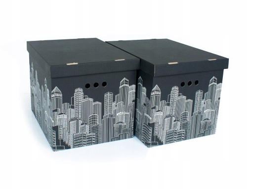 

Pudełko kartonowe, ozdoba, dekoracja City 2szt XL