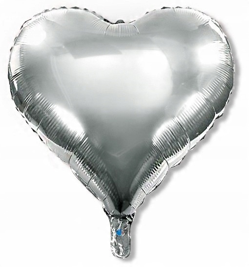 

Balon Foliowy Serce Srebrny 60CM Wesele Ślub Party