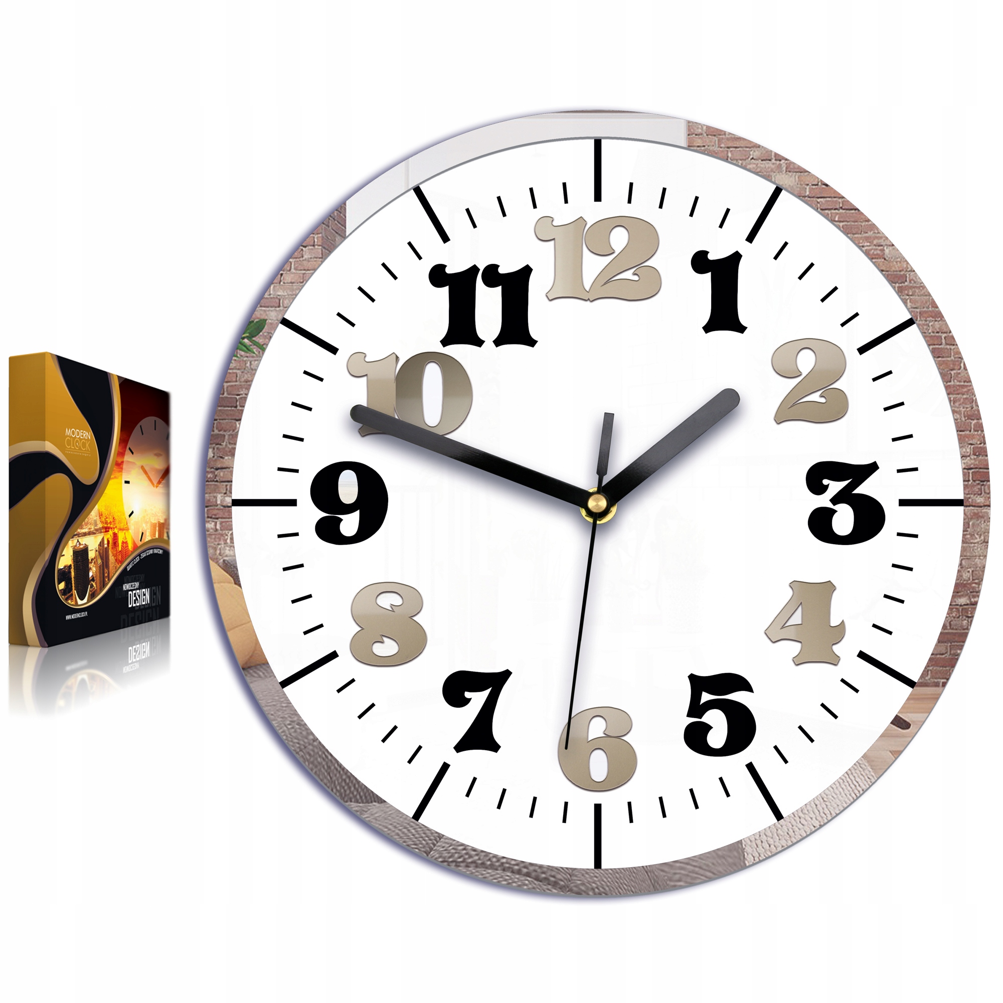 

Zegar Alexis lustro 3D Nowoczesny czytelny Cichy