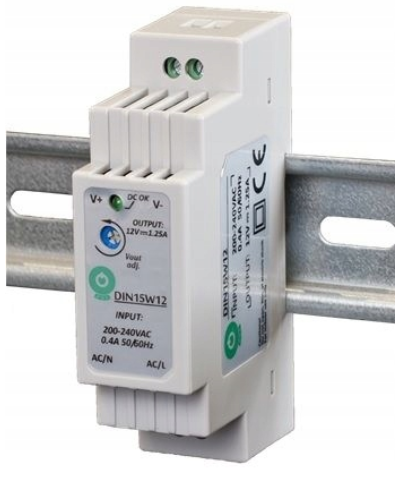 

Zasilacz na szynę Din 12V 15W 1A Led Cctv Rtv
