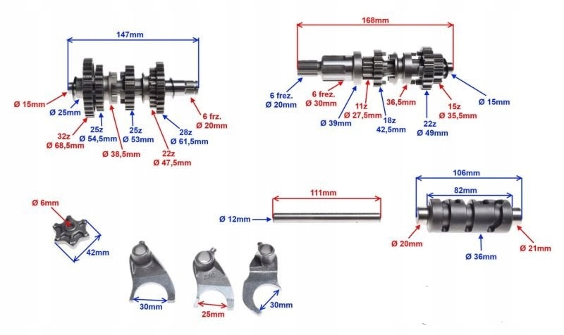 КОРОБКА ПЕРЕДАЧ ATV 200 С ВОДИТЕЛЯМИ LONCIN KPL