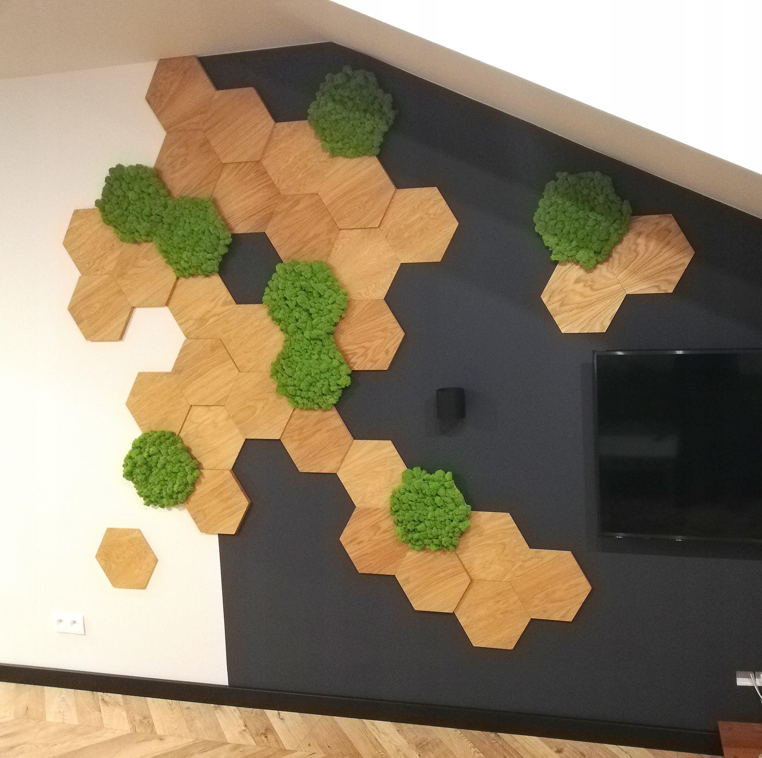 PŁYTA BOAZERIA OKŁADZINA ŚCIENNA 3D DĄB SONOMA M Materiał drewno