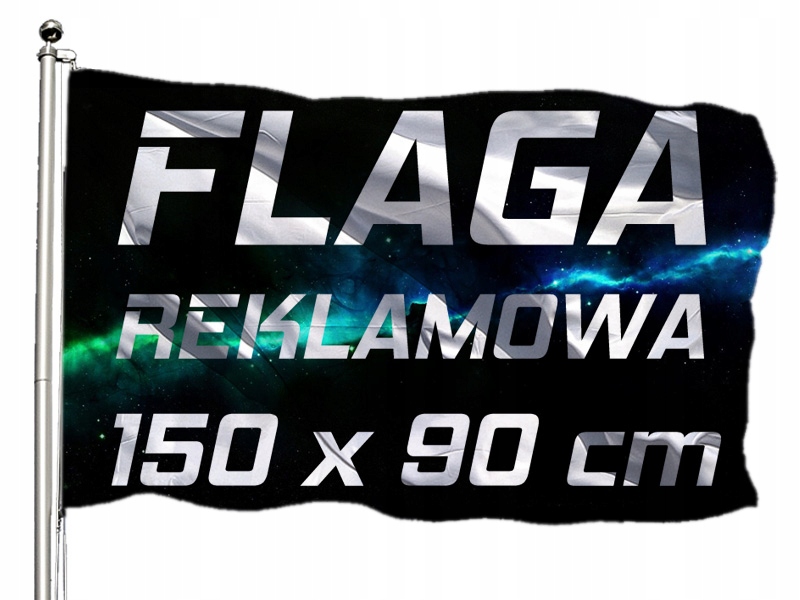 FLAGA REKLAMOWA Z WŁASNYM NADRUKIEM 150x90 cm
