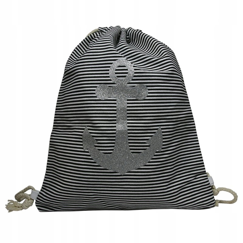 

Plecak Worek Torba Dresbag Nadruk kotwica srebrna