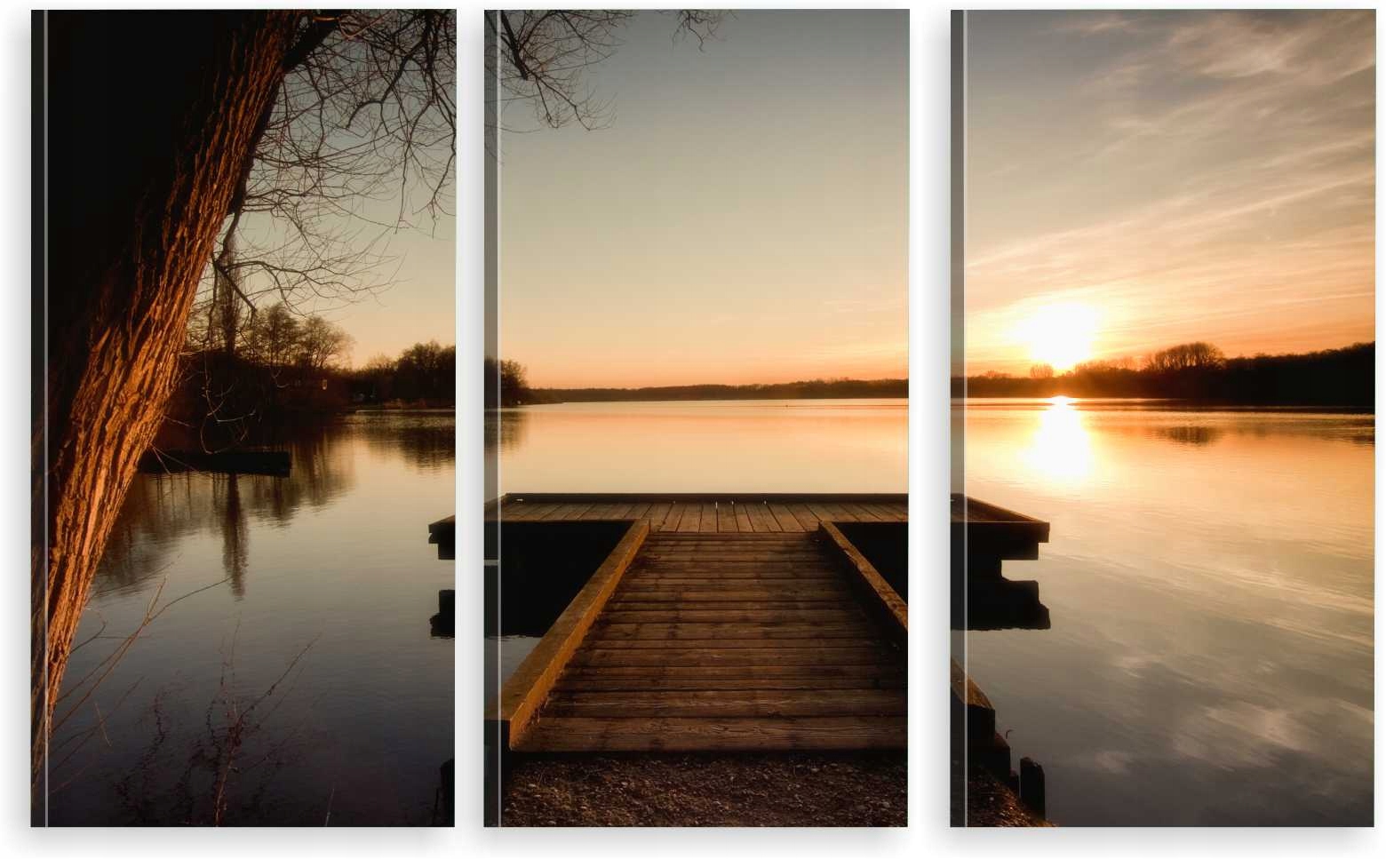 

Tryptyk Obraz Na Ścianę Zachód Słońca Pomost 980WZ