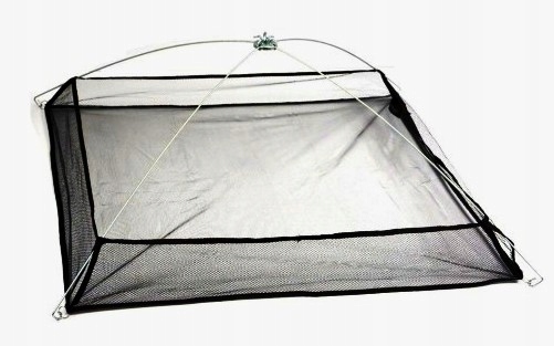 PODRYWKA AKRYLOWA WĘDKARSKA SKŁADANA ROZKŁADANA POŁOWU RYB ŻYWCA 1,5 x 1,5m