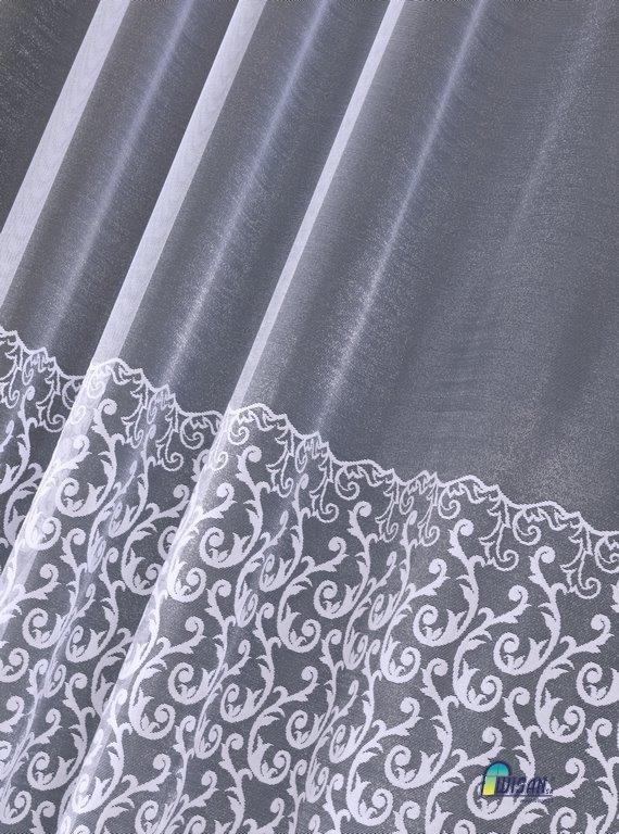 Mg Záclona lesk 630/10 Bílá 300X250CM Hotová Obšitá M