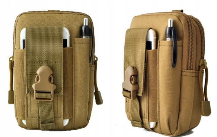 SASZETKA WOJSKOWA BIODRÓWKA NERKA KHAKI PIASKOWY Rodzaj do paska