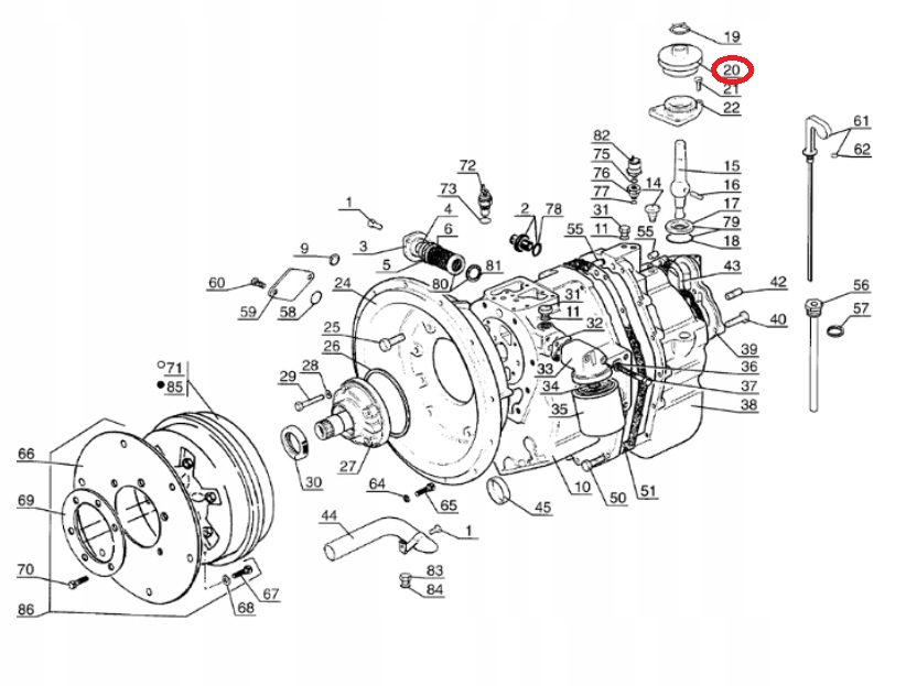 OSLONA GUMOWA LEWARKA SKRZY BIEGOW MANITOU 109612 Part manufacturer Manitou