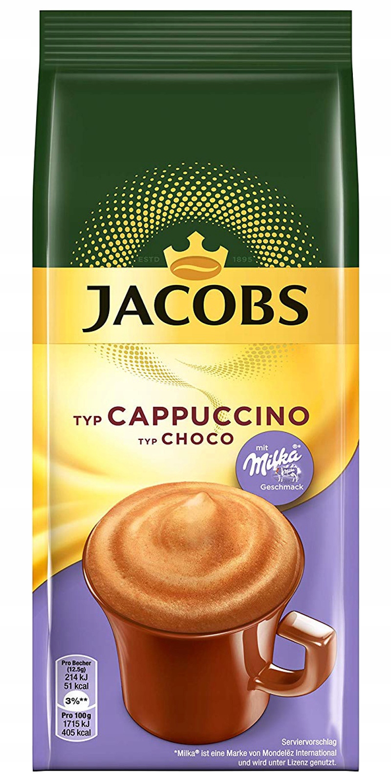 КОФЕ JACOBS CAPPUCCINO CHOCO MILKA 500G ИЗ ГЕРМАНИИ