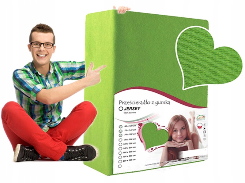 

Prześcieradło Bawełniane 100x200 Z Jerseju Zieleń