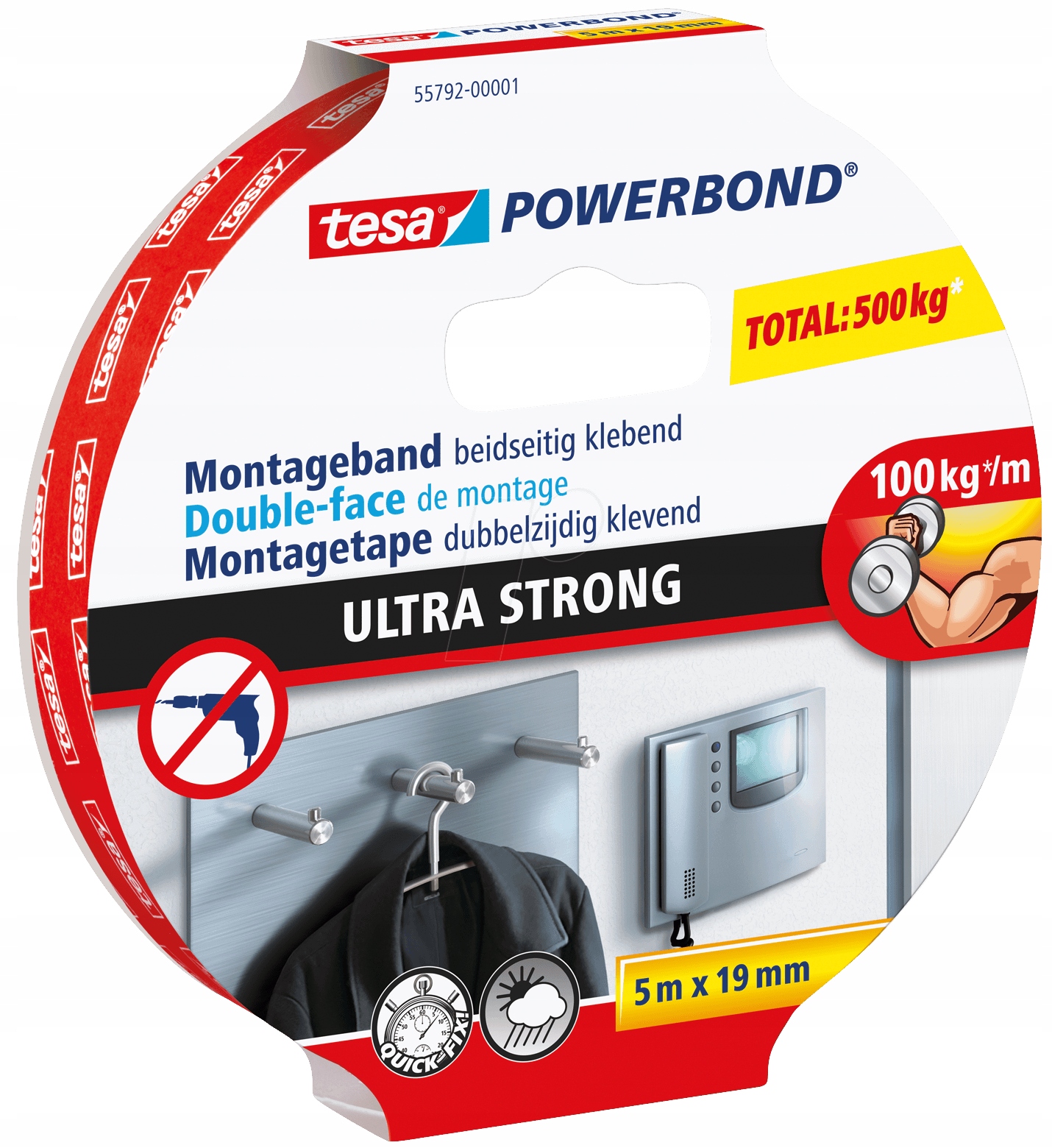 

Tesa Dwustronna taśma montażowa Ultra Strong 5m