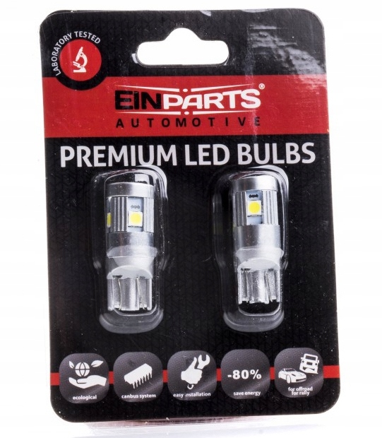 EINPARTS Żarówki LED W5W 12V CANBUS Postoje Wnętrze Tablica Numer katalogowy części EPL199