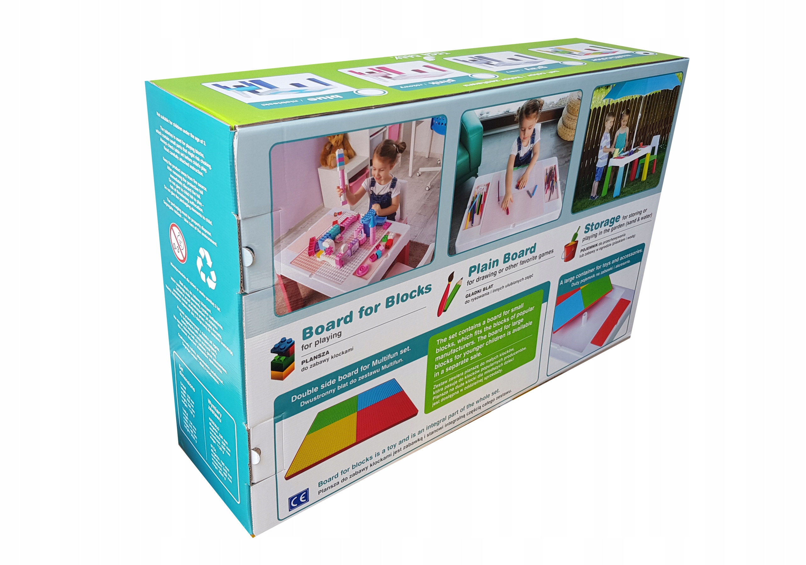 MAMUT MULTIFUN STOLIK+ 2 KRZESEŁKA BLAT do klocków Wysokość krzesła 55 cm