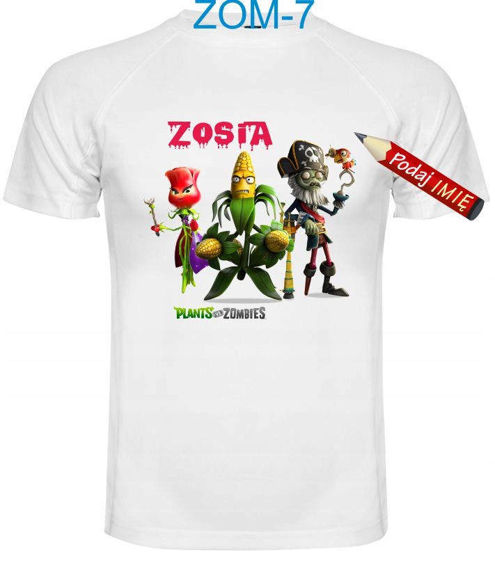 

Koszulka Plants vs Zombies imię 128 cm T-shirt