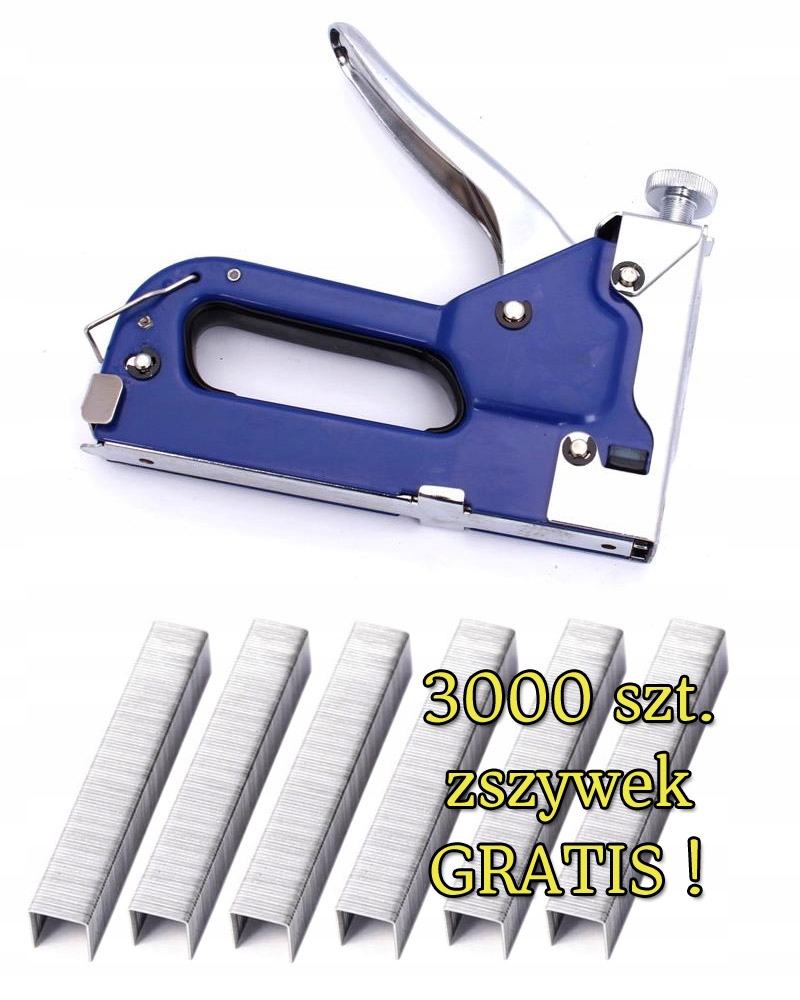 

Zszywacz tapicerski tacker + 3000 zszywek Pro