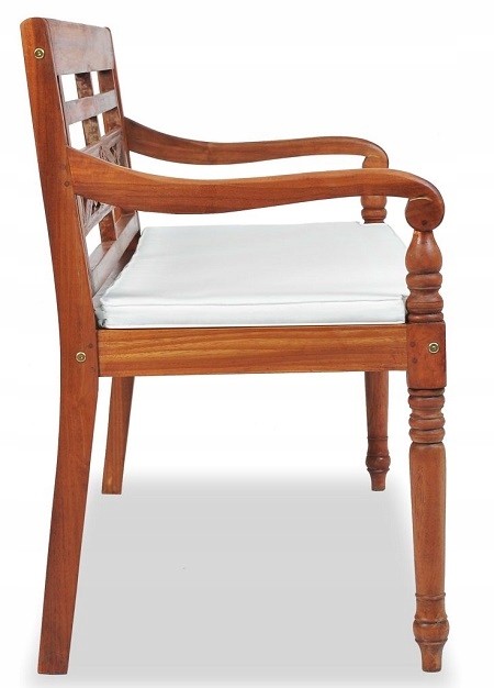 == DREWNIANA ŁAWKA OGRODOWA Z OPARCIEM == BRĄZOWA Kod producenta HQ478