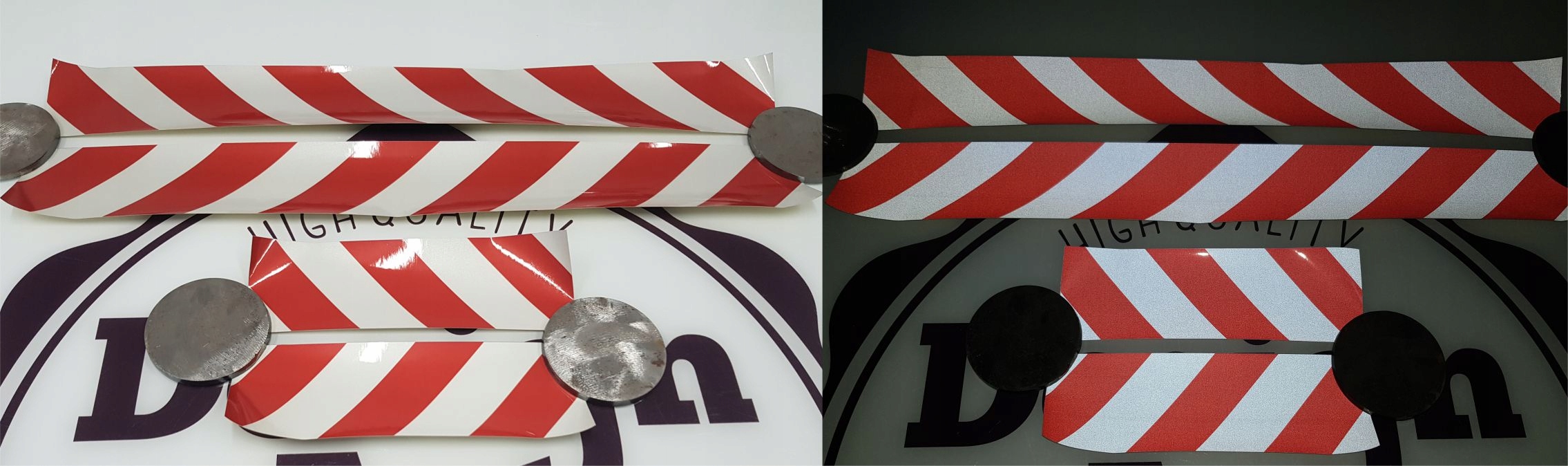 NAKLEJKI PASY OSTRZEGAWCZE ODBLASKOWE 14x60cm Producent części inny