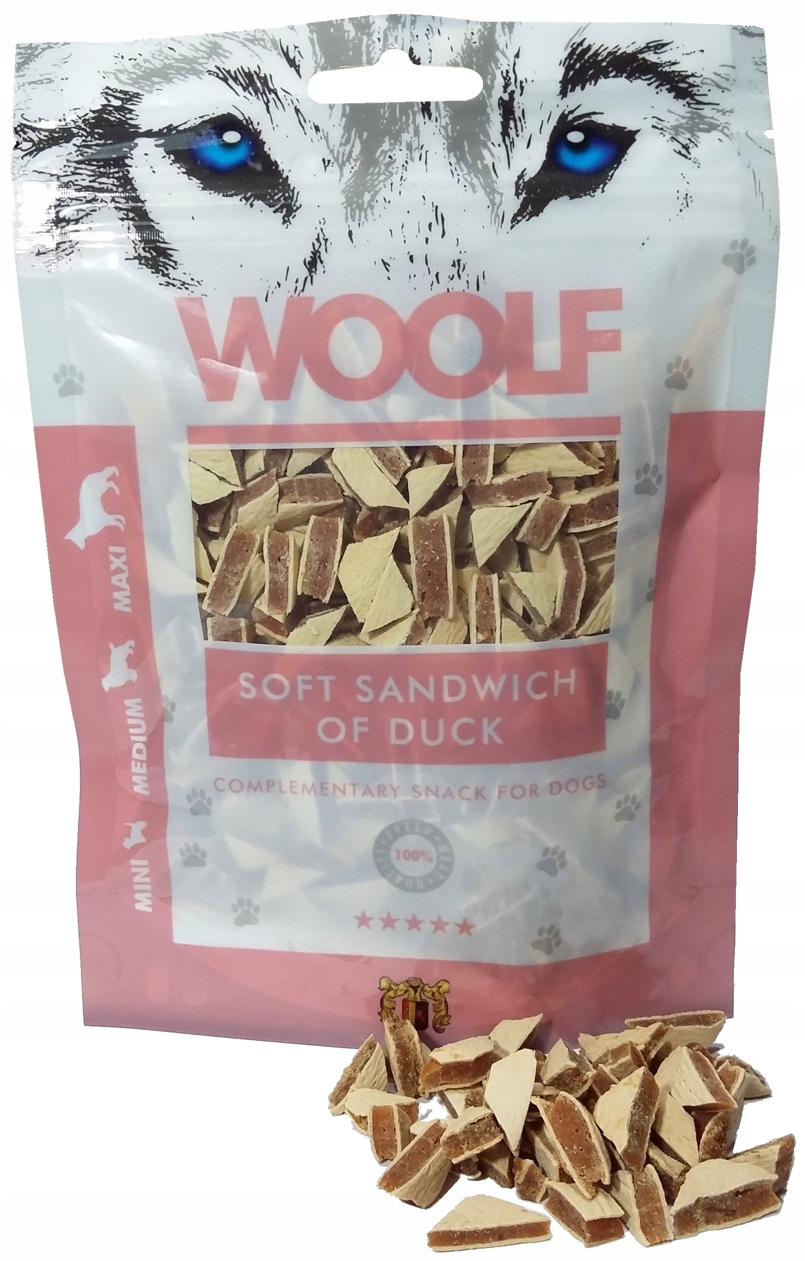 Woolf Pochúťka Soft sendvič Duck 100g