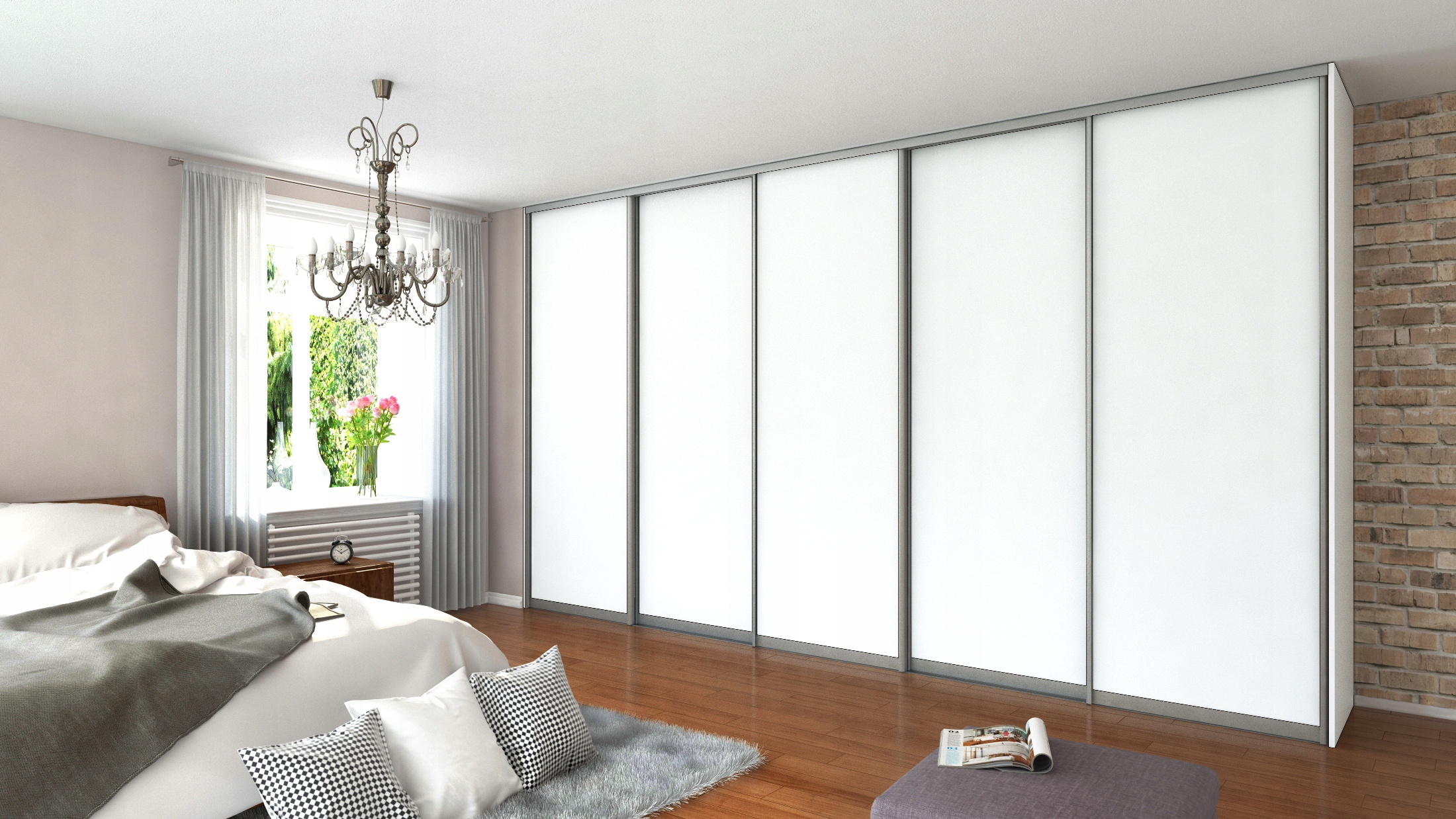 Drzwi przesuwne do szafy wymiar 265x521-540cm Marka inna