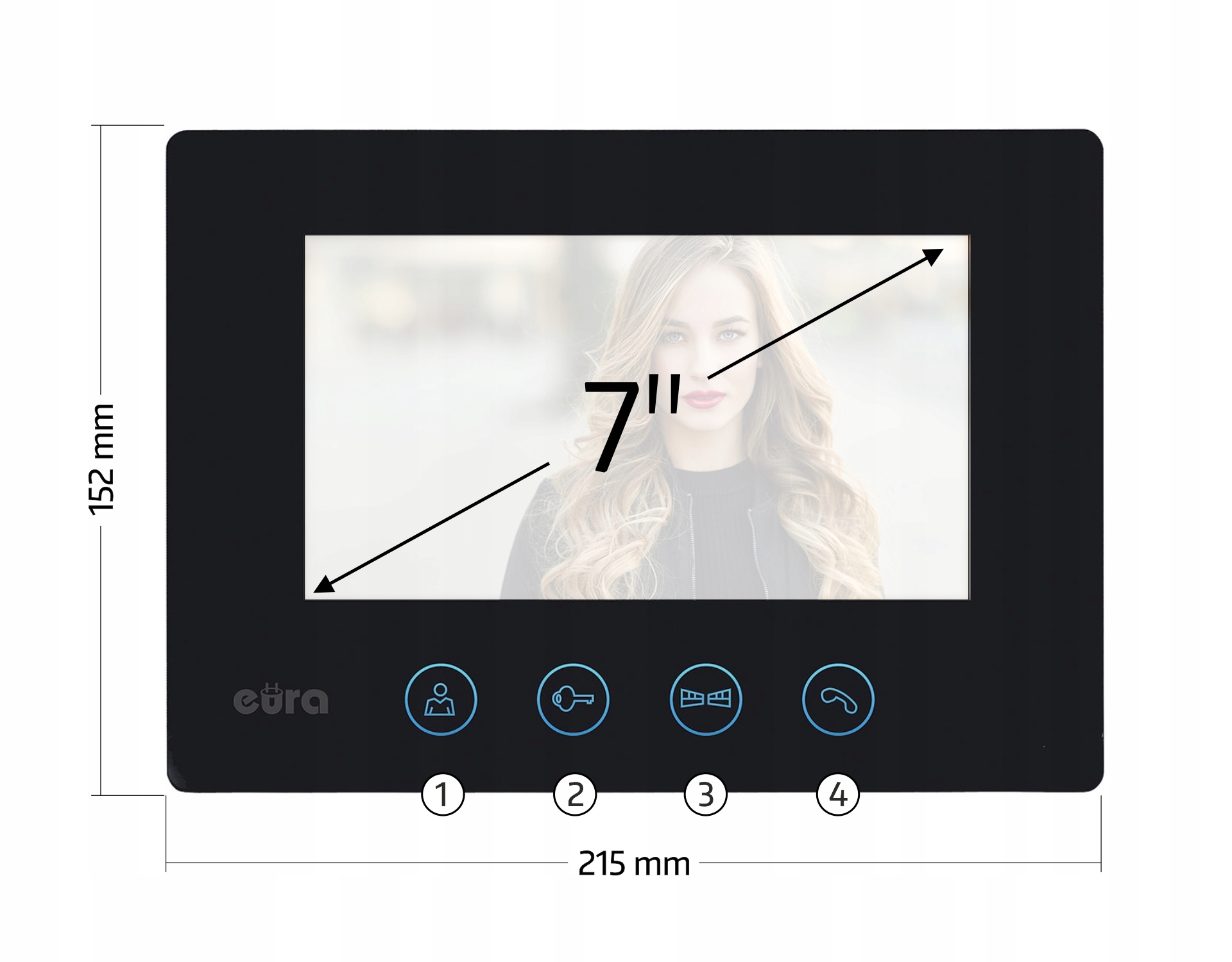 Wideodomofon Videodomofon 7'' WiFi Brelok TELEFON Stan opakowania oryginalne