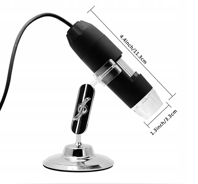 MIKROSKOP CYFROWY 2MP USB 3 LED PRZYBLIŻENIE 1600X Model 1600x