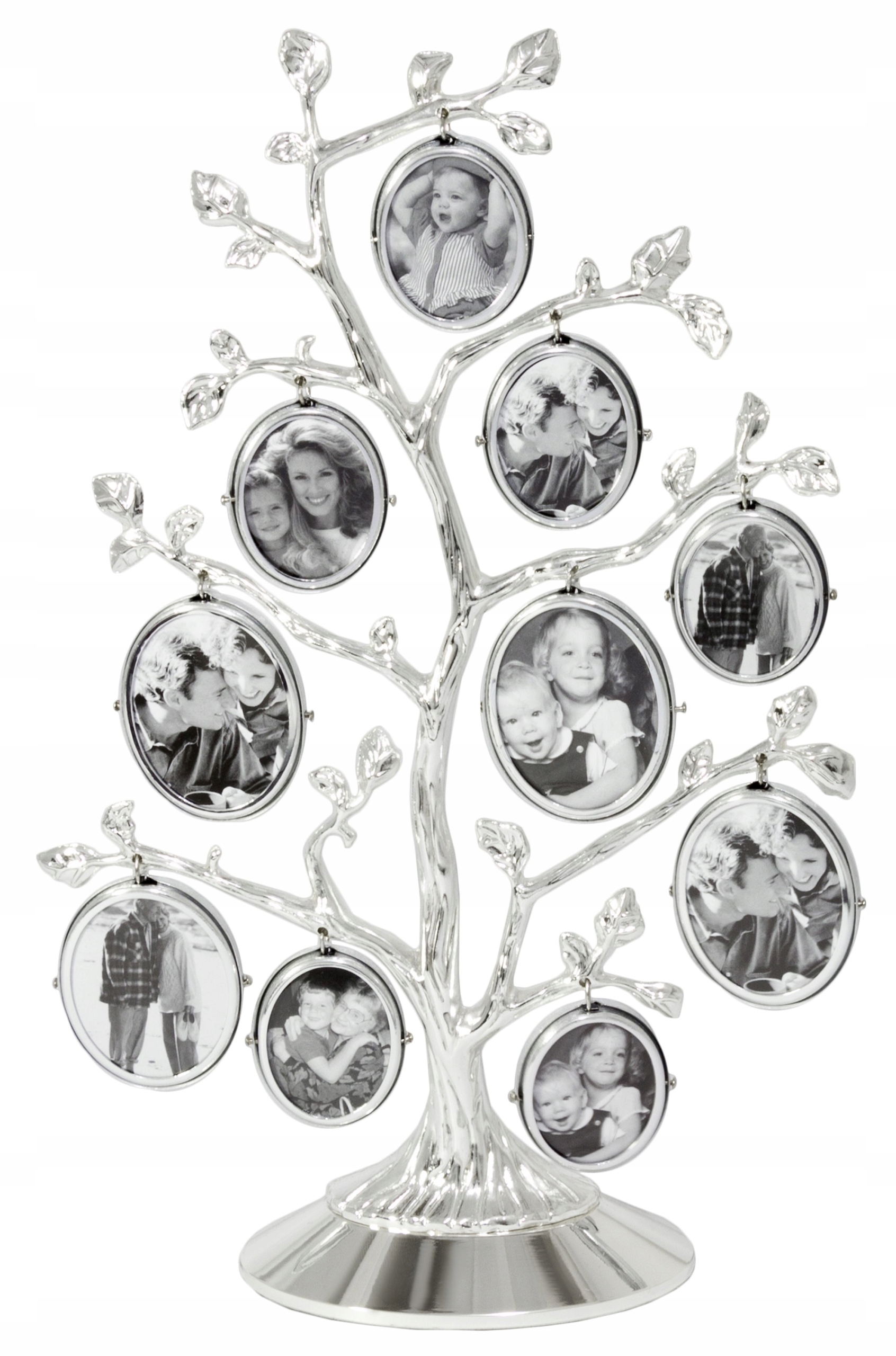 Zilverstad Fotorámik family tree, 10 fotiek, lesklý