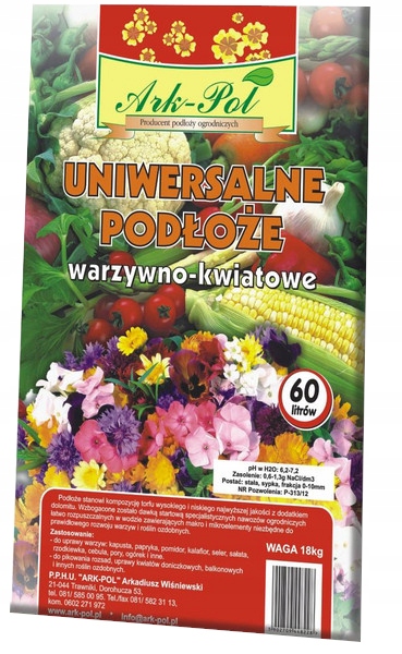 

Podłoże Uniwersalne Z Nawozem Ziemia Do Kwiatów 60
