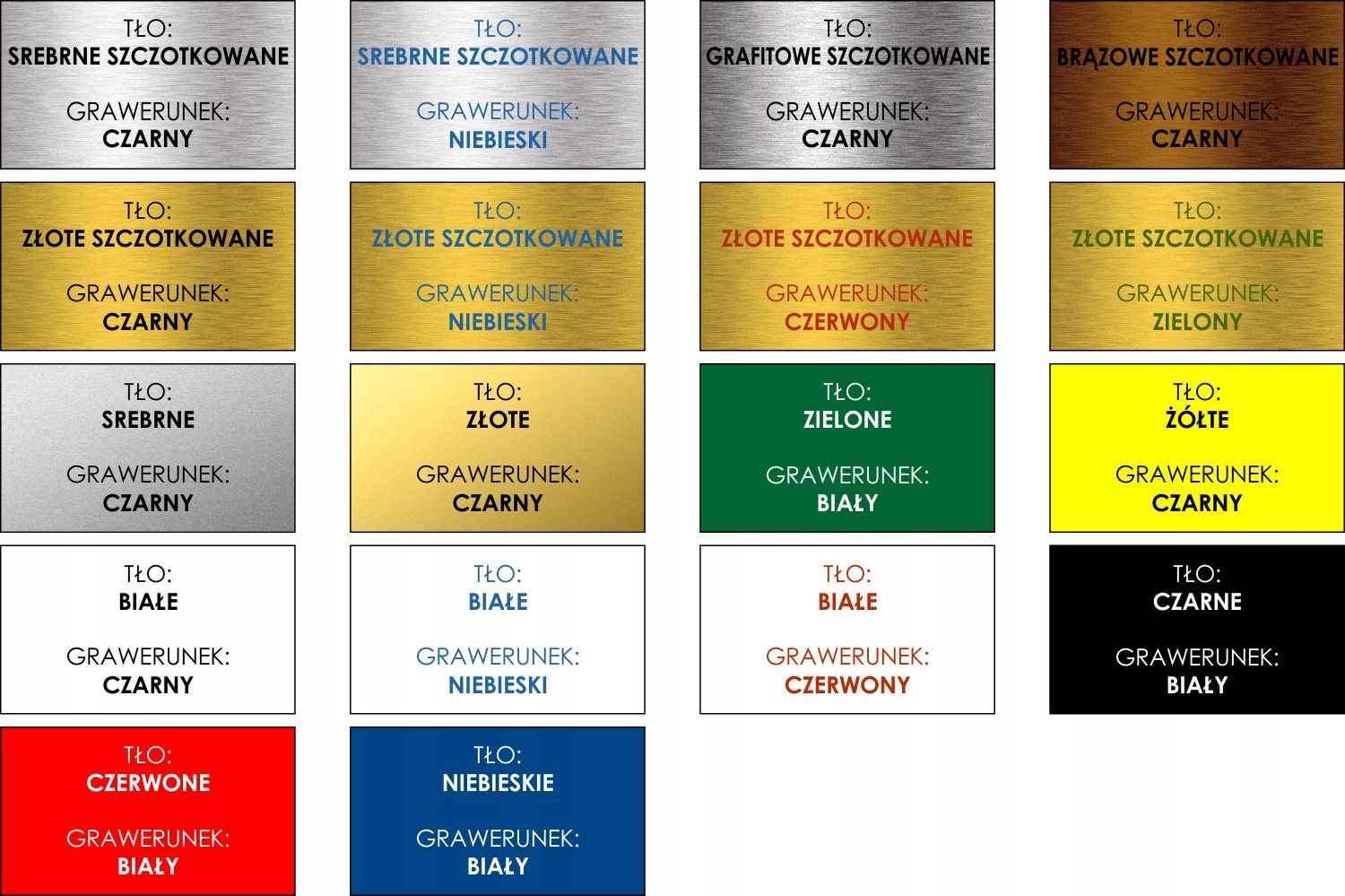 Tablica reklamowa, informacyjna 20x15cm + dystanse Marka GRAVTEC