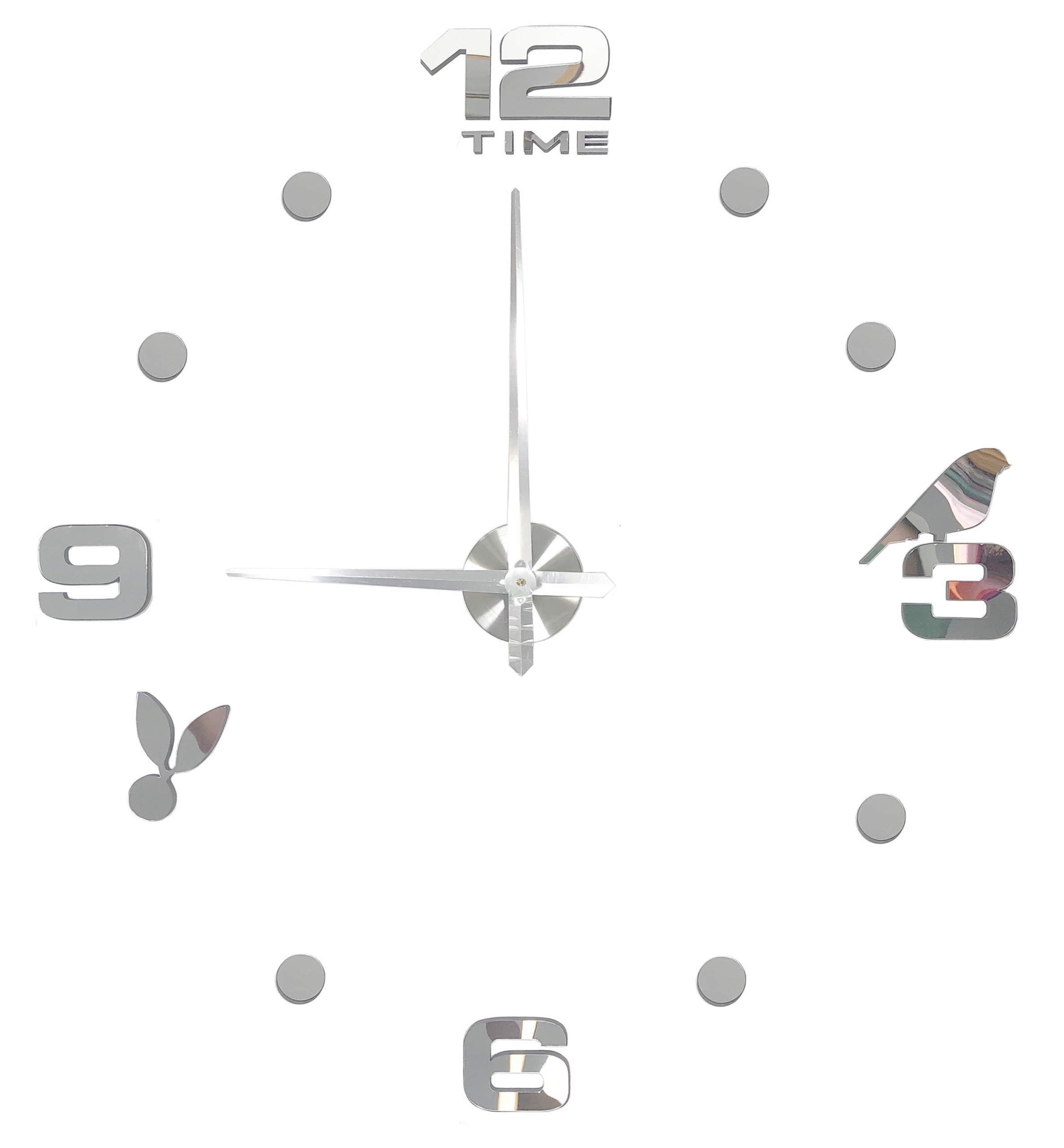 

Zegar Ścienny Nowoczesny Diy Efekt Lustra 3D XXL