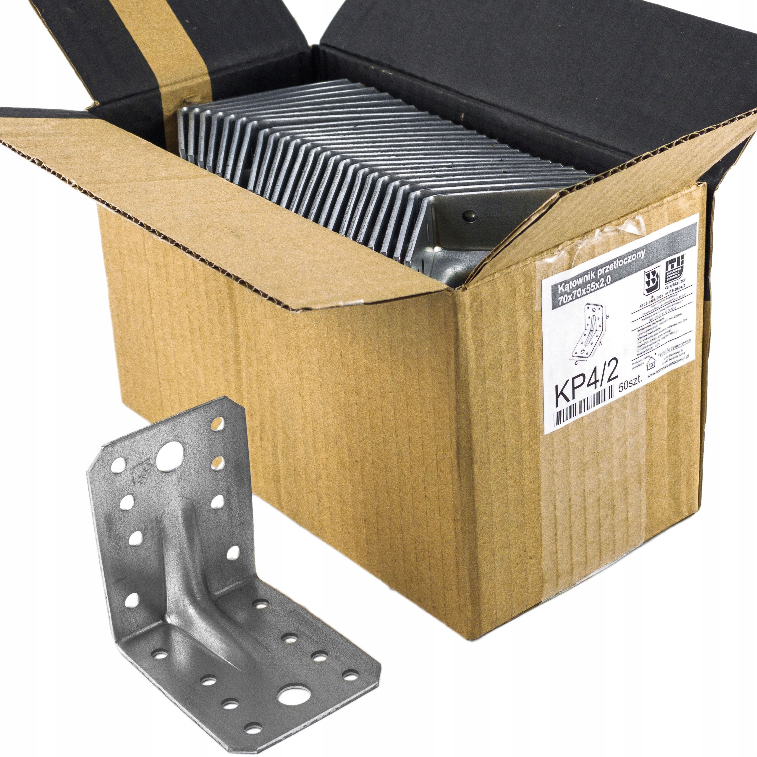 

Łącznik Kątownik Ciesielski 70x70x55x2,0mm 50 szt