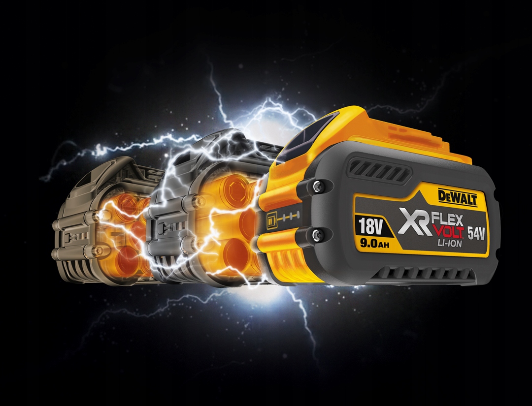 DeWalt DCB118X2 akumulatory DCB547+DCB118 FlexVolt Pojemność akumulatora 9 Ah